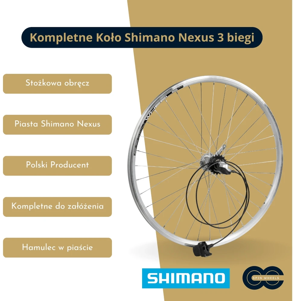 Spin Wheels Visas dviračio ratas galinis 26 colių Shimano Nexus 3 greičiai su sukimosi perjungikliu