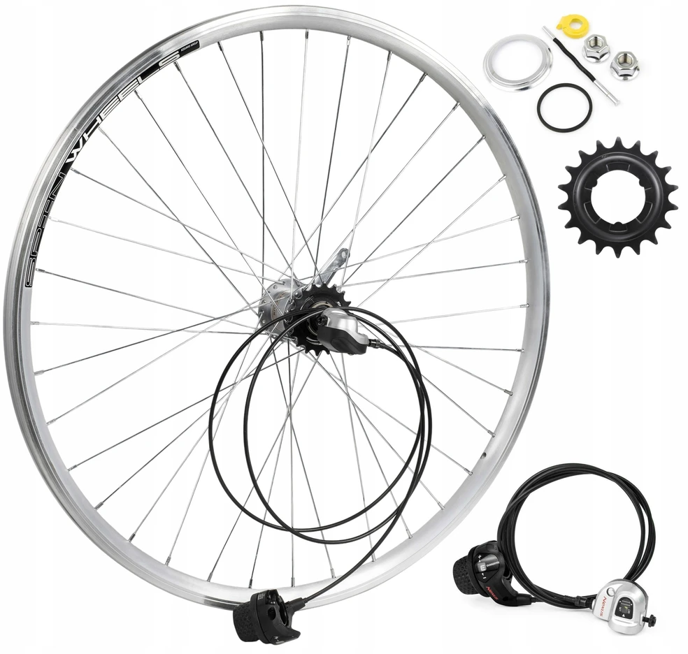 Spin Wheels Visas dviračio ratas galinis 28 colių Shimano Nexus 3 greičiai su sukimosi perjungikliu