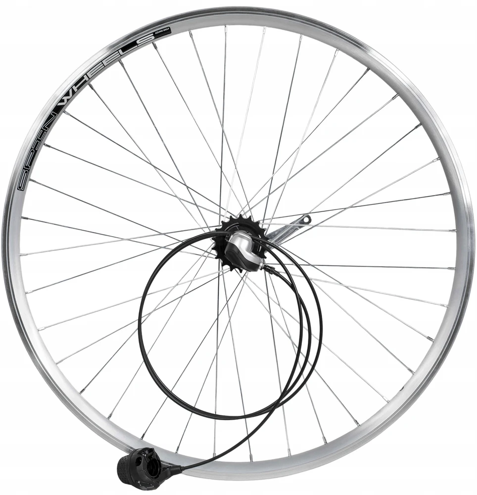 Spin Wheels Visas dviračio ratas galinis 28 colių Shimano Nexus 3 greičiai su sukimosi perjungikliu