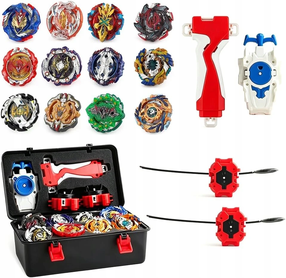 SPINNER 12x BURST BEYBLADE DISK SUKAS DĖŽĖS SPALVOTAS PALEIDIMAS