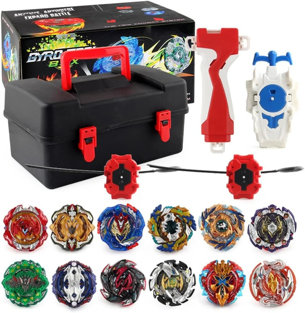 SPINNER 12x BURST BEYBLADE DISK SUKAS DĖŽĖS SPALVOTAS PALEIDIMAS