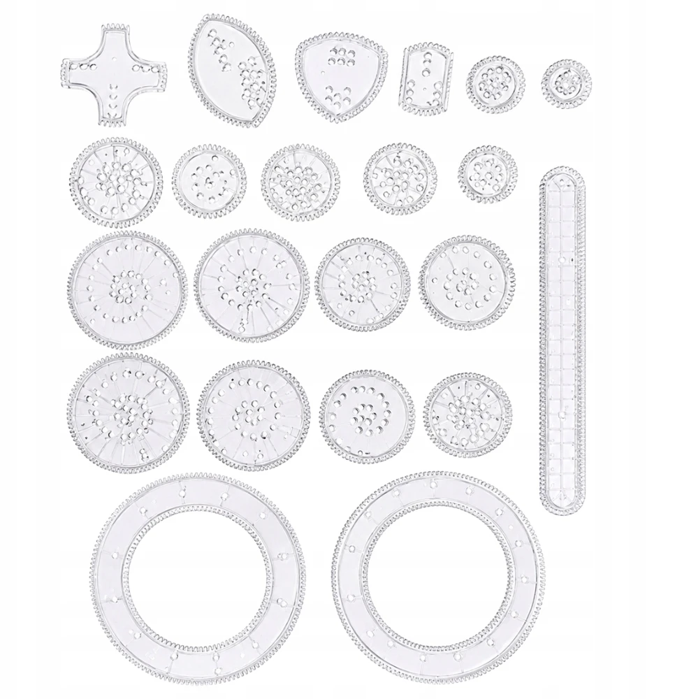 Spirografo RINKINYS piešimui vaikams, 3D lavinantis žaislas, 22 ELEMENTAI