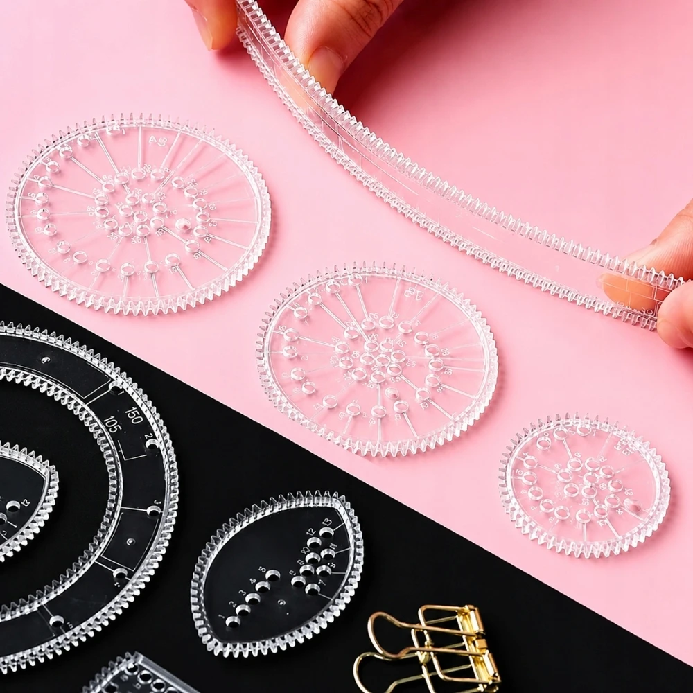 Spirografo RINKINYS piešimui vaikams, 3D lavinantis žaislas, 22 ELEMENTAI