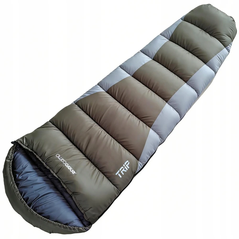 TURISTINIS MIEGMAIŠIS SU KOMPRESIJA TRIP ŽALIAI PILKAS 210X80X50CM ENERO CAMP 1081441
