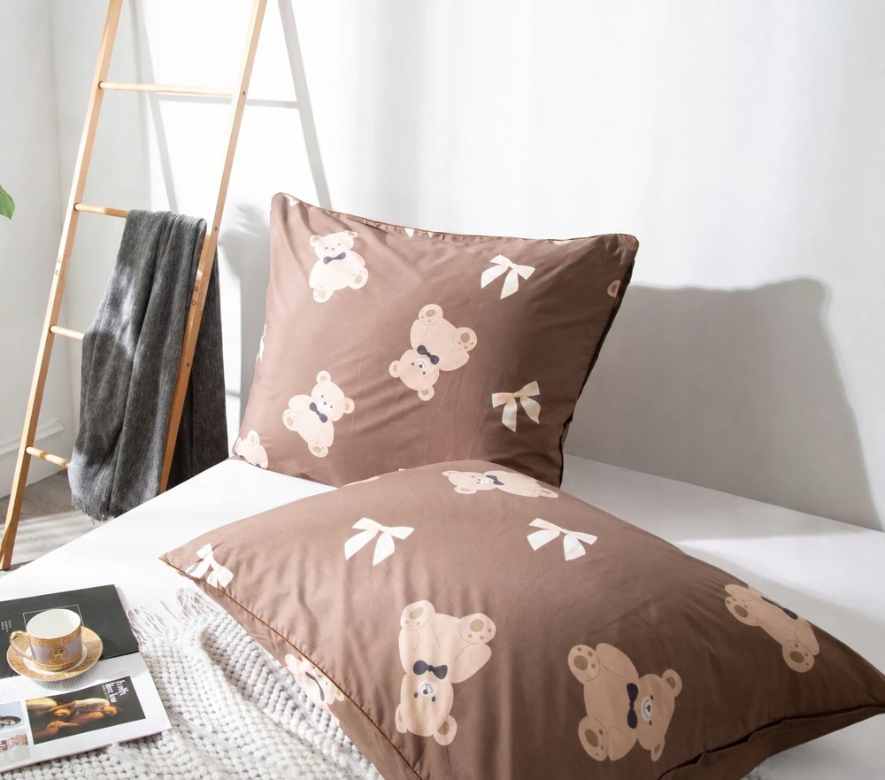Spod Igły i Nitki Patalynė Z MISIEM KOMPLET 200x200 SATYNA 100% BAWEŁNA PRINTY TEDDY