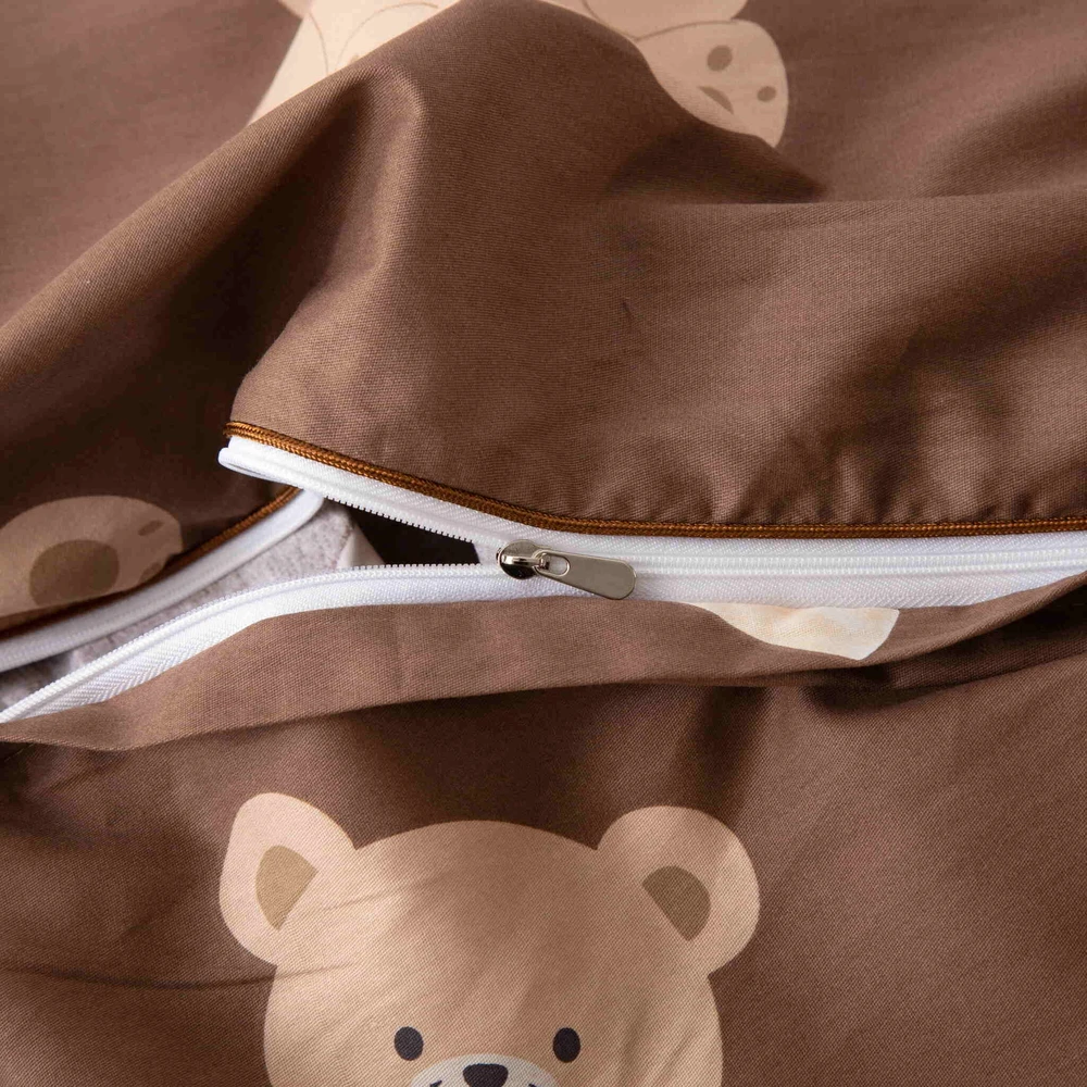 Spod Igły i Nitki Patalynė Z MISIEM KOMPLET 200x200 SATYNA 100% BAWEŁNA PRINTY TEDDY