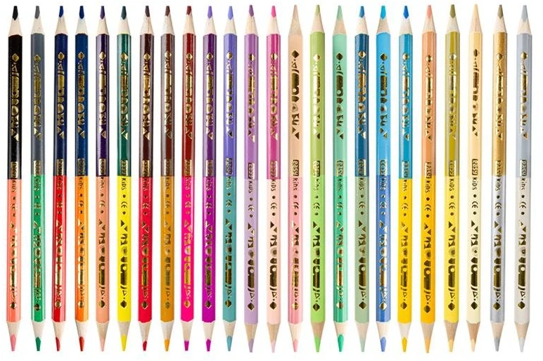 Spokey Dvipusiai trikampiai pieštukai 48 spalvų EASY - Easy Stationery