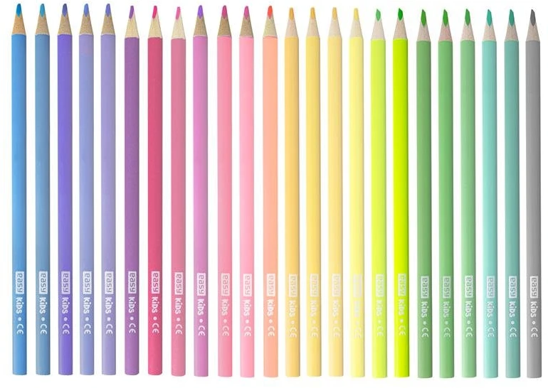 Spokey Trikampiai pasteliniai pieštukai 24 spalvų EASY - Easy Stationery