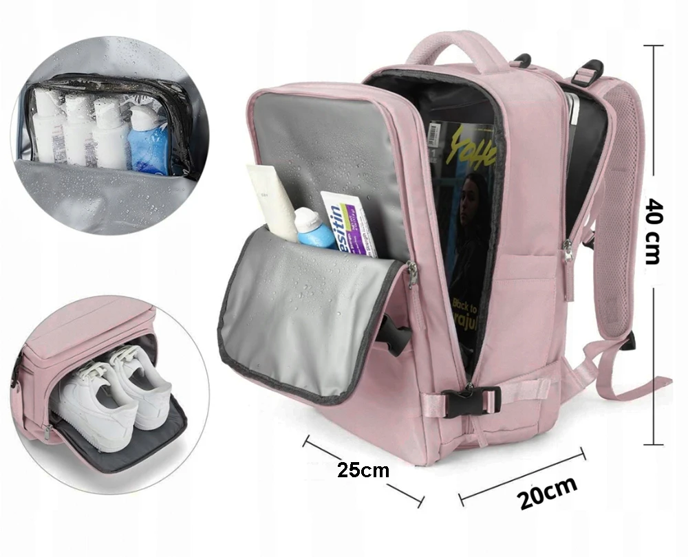Sport Blast Lėktuvo kelioninė kuprinė 40x25x20 USB RANKINIS BAGAŽAS RYANAIR WIZZAIR
