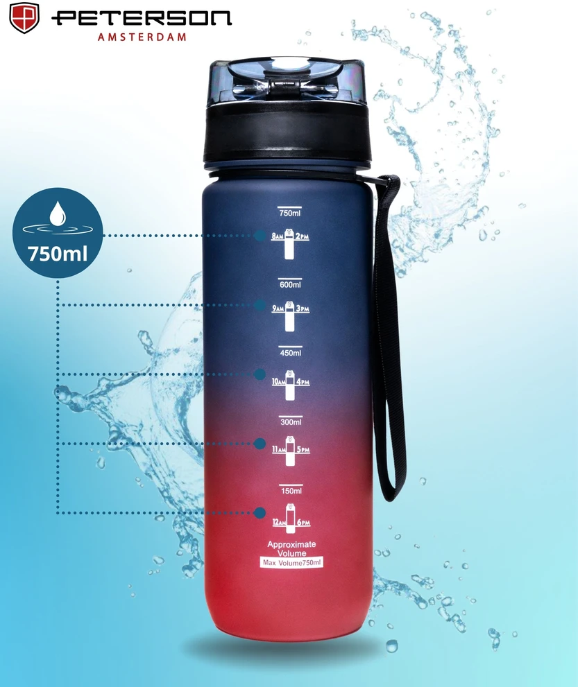 Sportinė vandens gertuvė BPA free 750ml PETERSON 9522