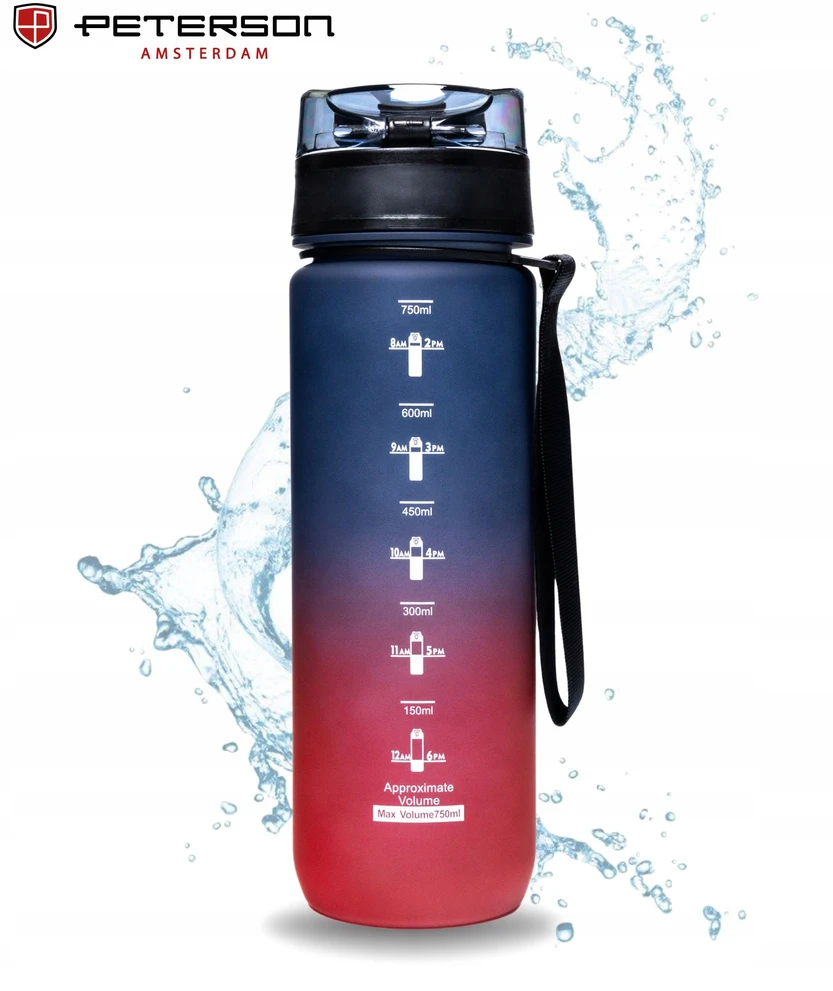 Sportinė vandens gertuvė BPA free 750ml PETERSON 9522