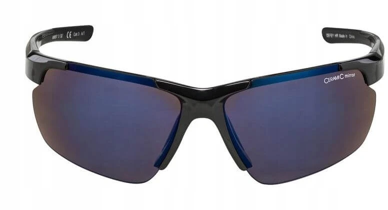 ALPINA Bike Glasses DEFEY HR colour Juodas Glass Mėlynas MIRROR Cat.3