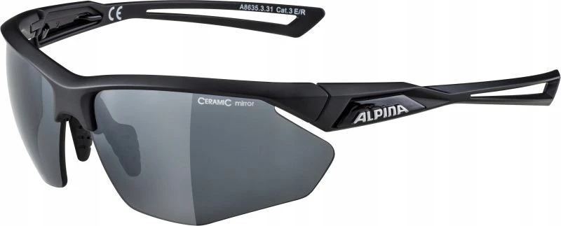 Sports cycling glasses Alpina Nylos HR Juodas