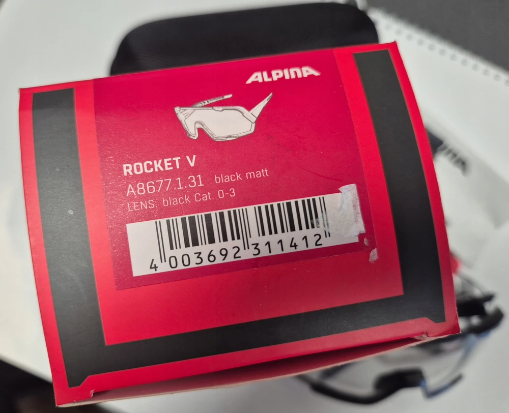 Sportiniai akiniai Alpina Rocket V, juodi