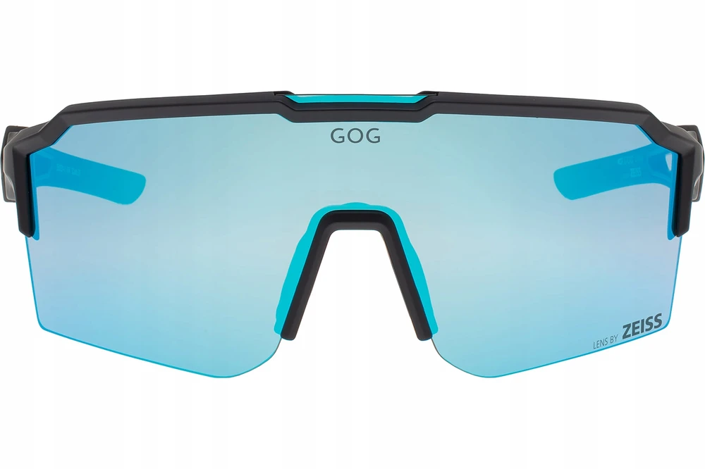 Sportiniai saulės akiniai GOG by Zeiss Valhalla E620-1, juodi su mėlynais lęšiais