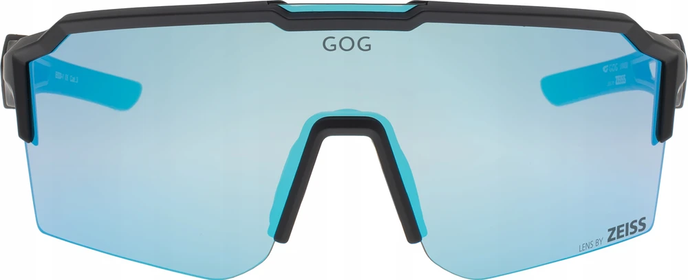 Sportiniai saulės akiniai GOG by Zeiss Valhalla E620-1, juodi su mėlynais lęšiais