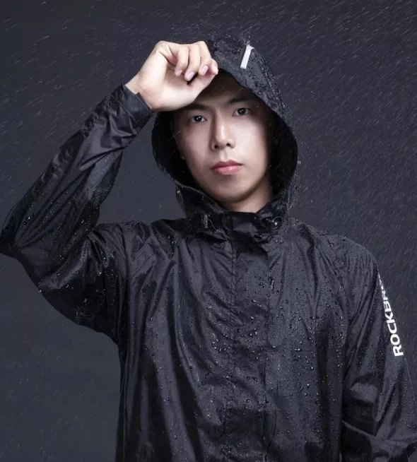 Rockbros YPY013BK3XL Rain Jacket Breathable Windproof XXXL – juodos spalvos