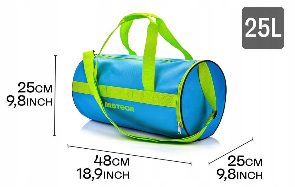 Sportinis krepšys Meteor Siggy, 25 l, mėlynas/žalias