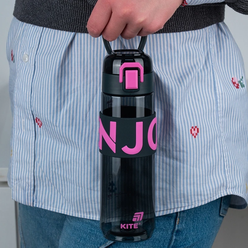 Sportinis vandens butelis, vandens butelis mokyklai ir sporto salei, 680 ml, su Kite sieteliu
