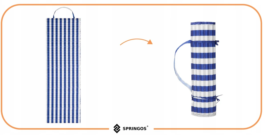 Springos BEACH MAT, ROCKY BEACH paminkštinimo putplasčio čiužinys 180x60cm MINKŠTAS