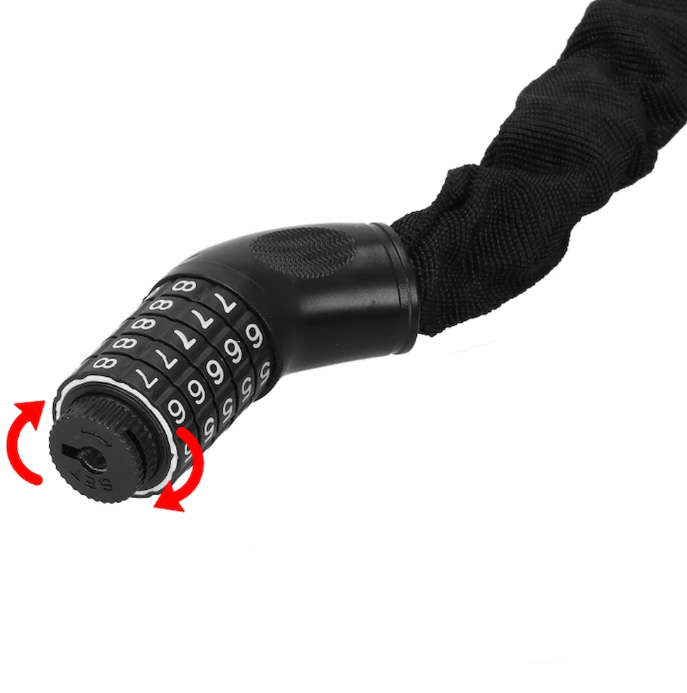 Dviračio spyna Springos BA0028, juoda, 98 cm