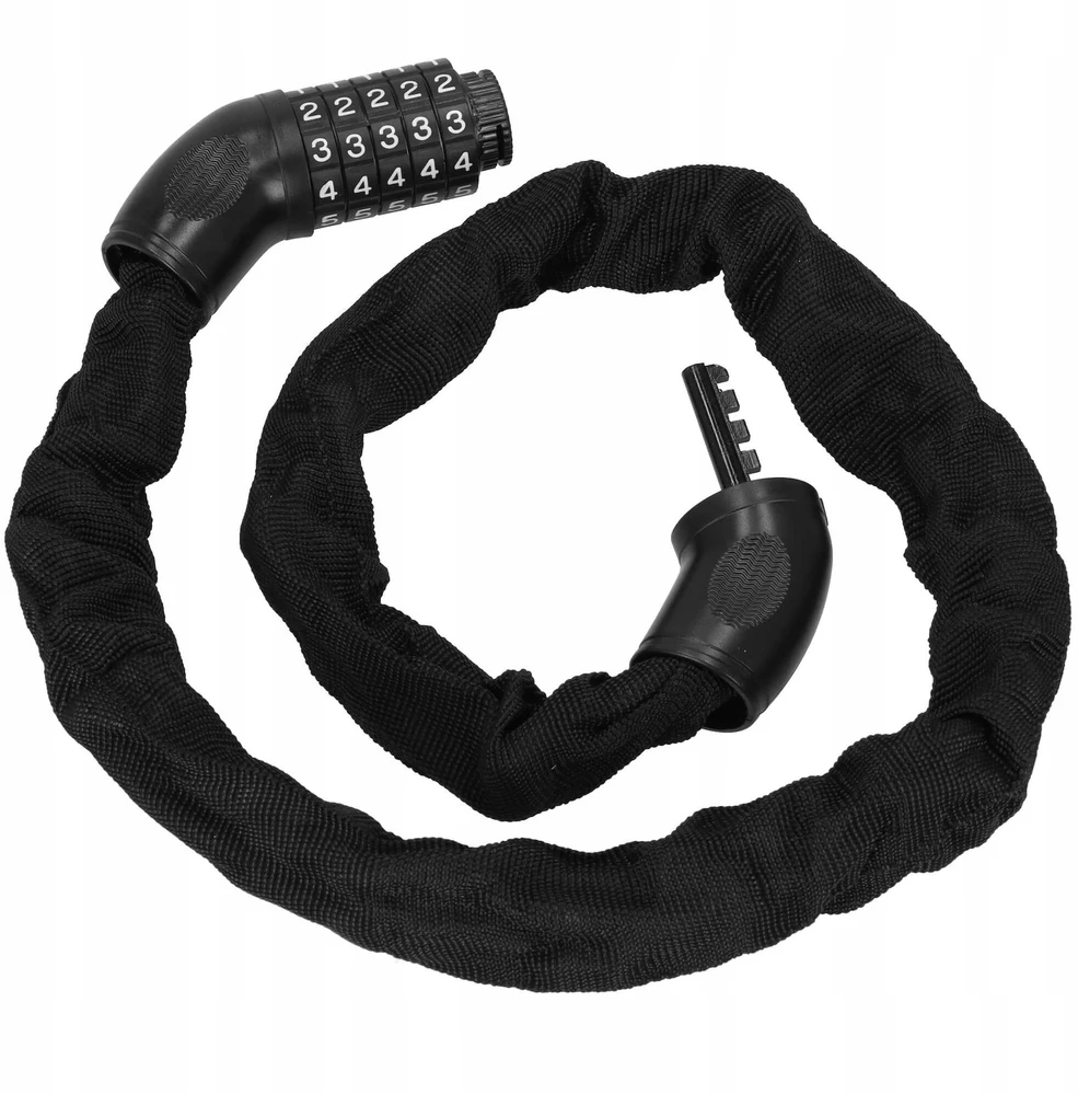 Dviračio spyna Springos BA0028, juoda, 98 cm