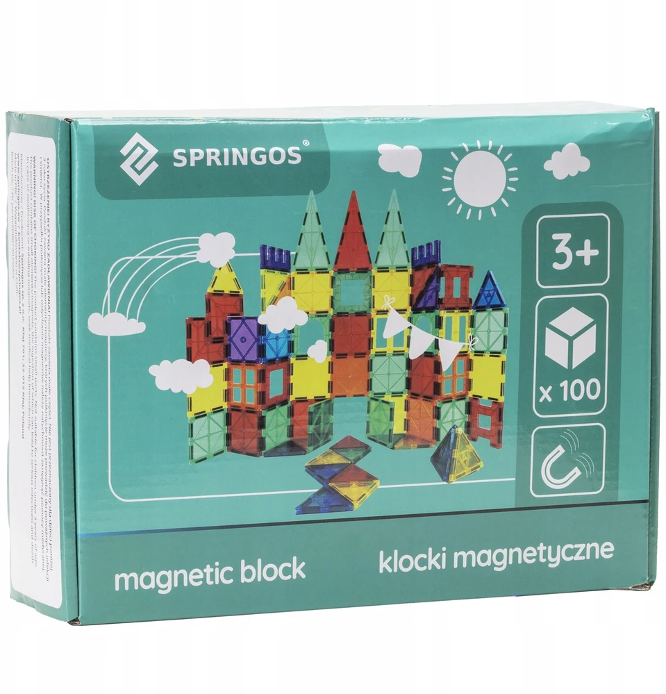 Springos Magnetinis konstruktorius 100 dalių