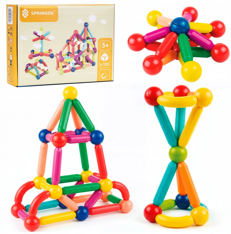 Springos Magnetinis konstruktorius 128 dalių