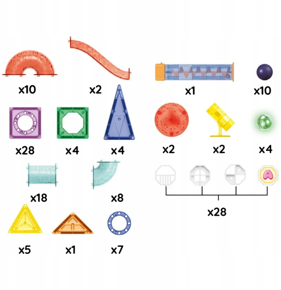 Springos Magnetinis konstruktorius 134 detalių