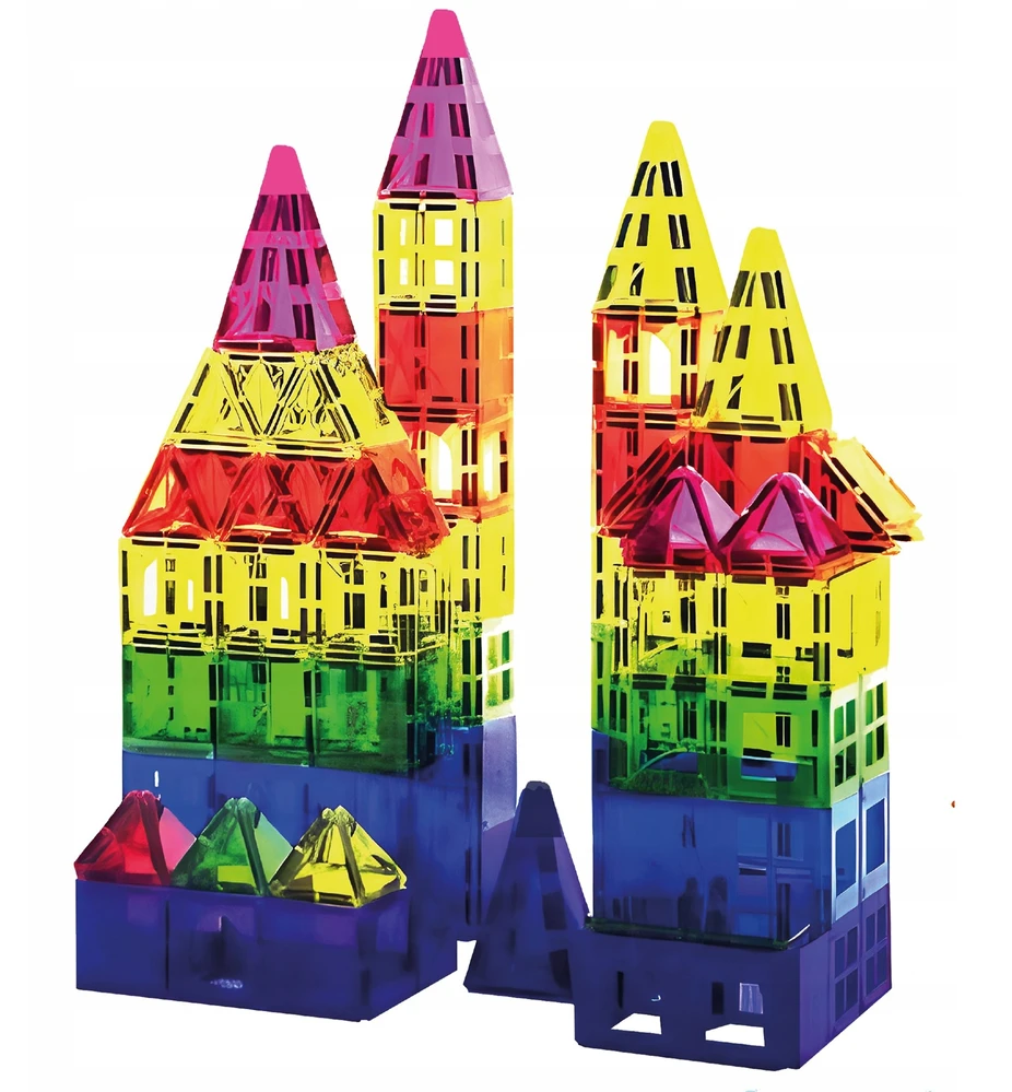 Springos MAGNETINIAI KONSTRUKCINIAI KLUOKLIAI VAIKAMS STATYBINIUI 120 vnt.