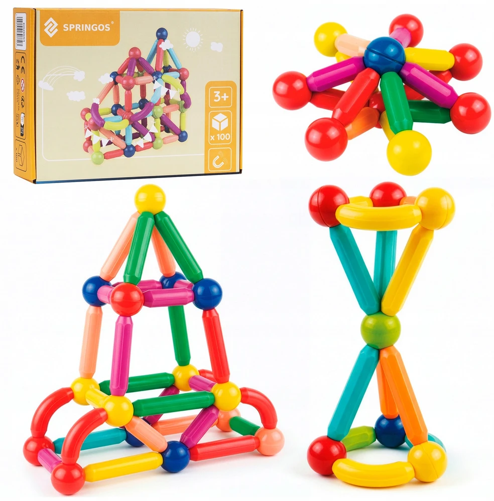 Springos Magnetinis konstruktorius 100 dalių