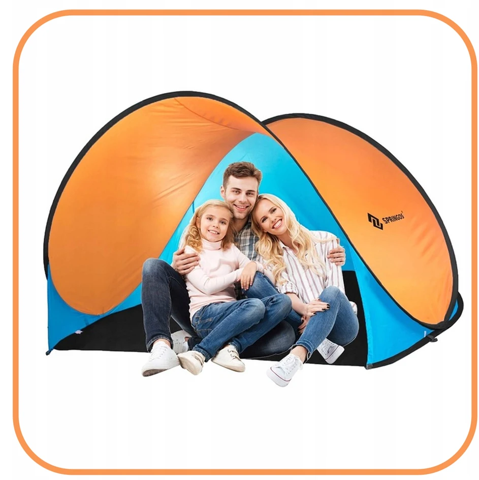 Palapinė Springos PT003 Pop-Up 200×120×110 cm oranžinė