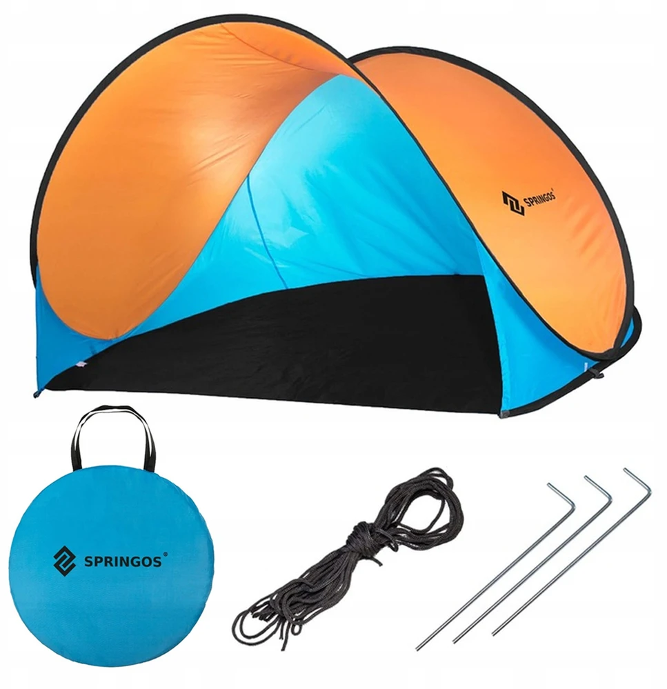 Palapinė Springos PT003 Pop-Up 200×120×110 cm oranžinė