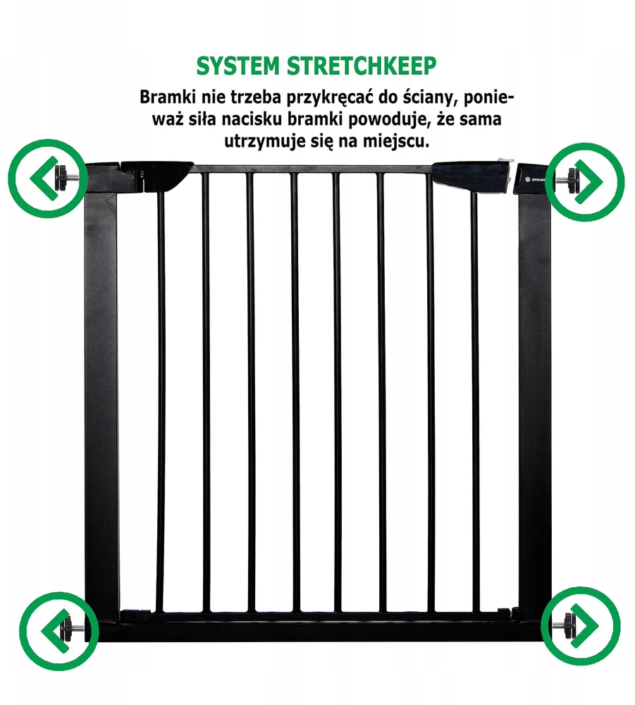 Apsauginiai vartai Springos SG0002A 75-89 cm