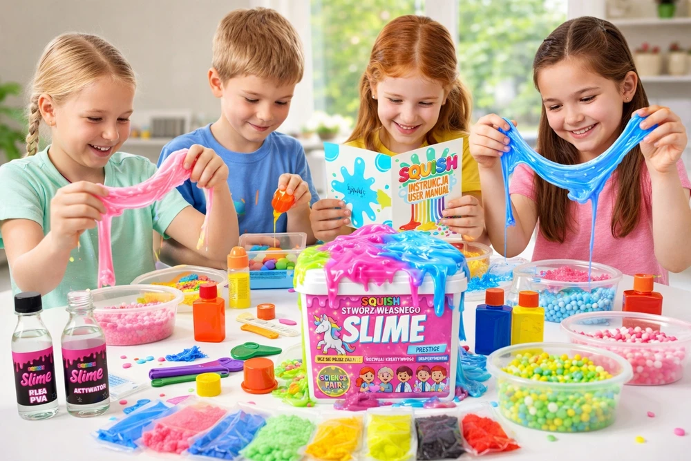 Squish SLIME DIY KIT Nr.1 ​​– KŪRYBINGOS ir JAUTIMOS GLEPEJOS