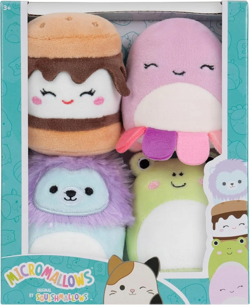 SQUISHMALLOWS Mikromallows 4 vnt Luciano Carmelita Wendy Jeanne SQMM0005