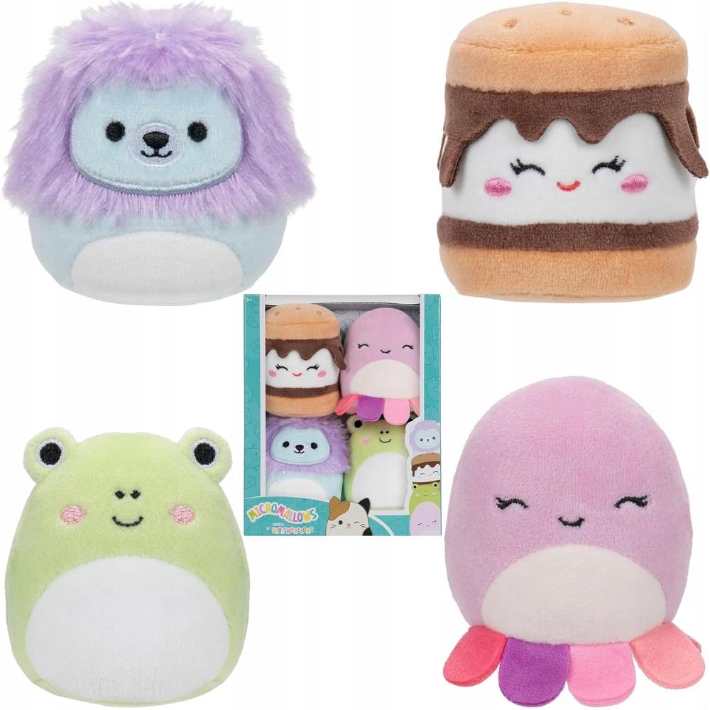 SQUISHMALLOWS Mikromallows 4 vnt Luciano Carmelita Wendy Jeanne SQMM0005
