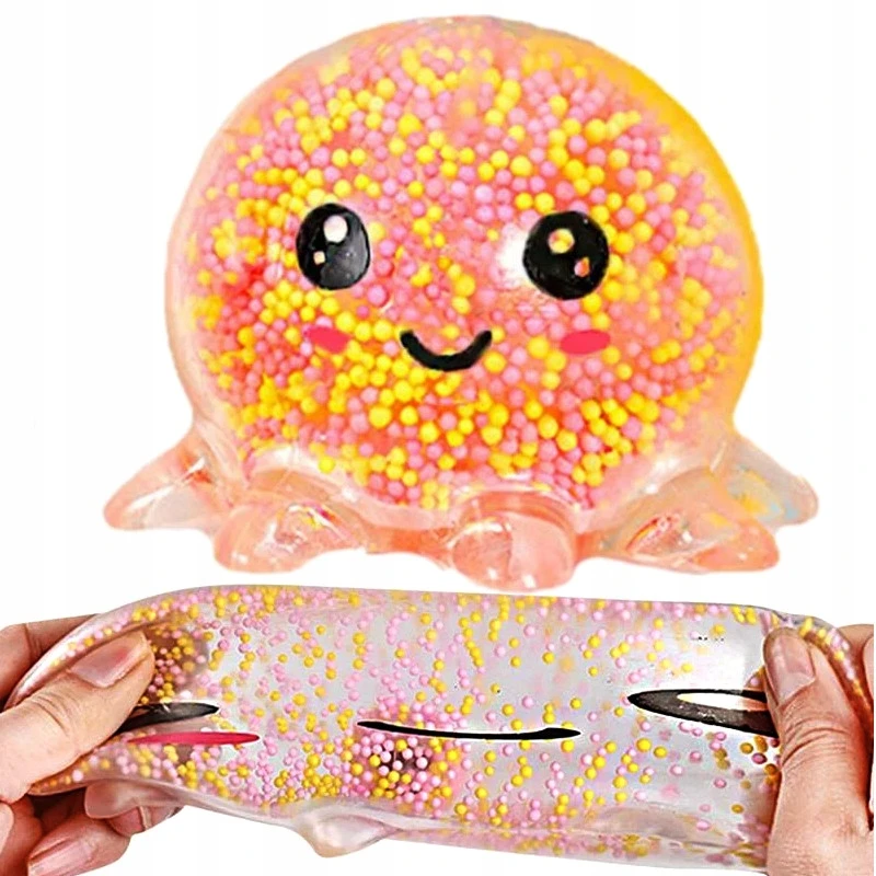 SQUISHY Octopussy GNIOTEK GLOWING LED TOY GLOWING OCTOPUS ŽAIDIMAS