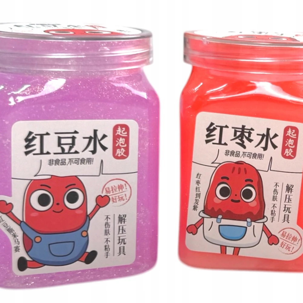 Squishysquishies 4 GLITTER SLIME RINKINYS indelyje JARS KAWAII SENSORY masė