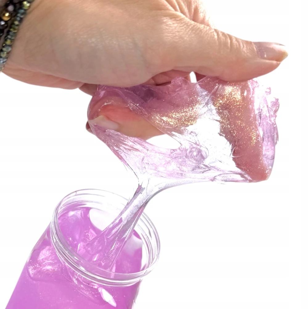 Squishysquishies 4 GLITTER SLIME RINKINYS indelyje JARS KAWAII SENSORY masė
