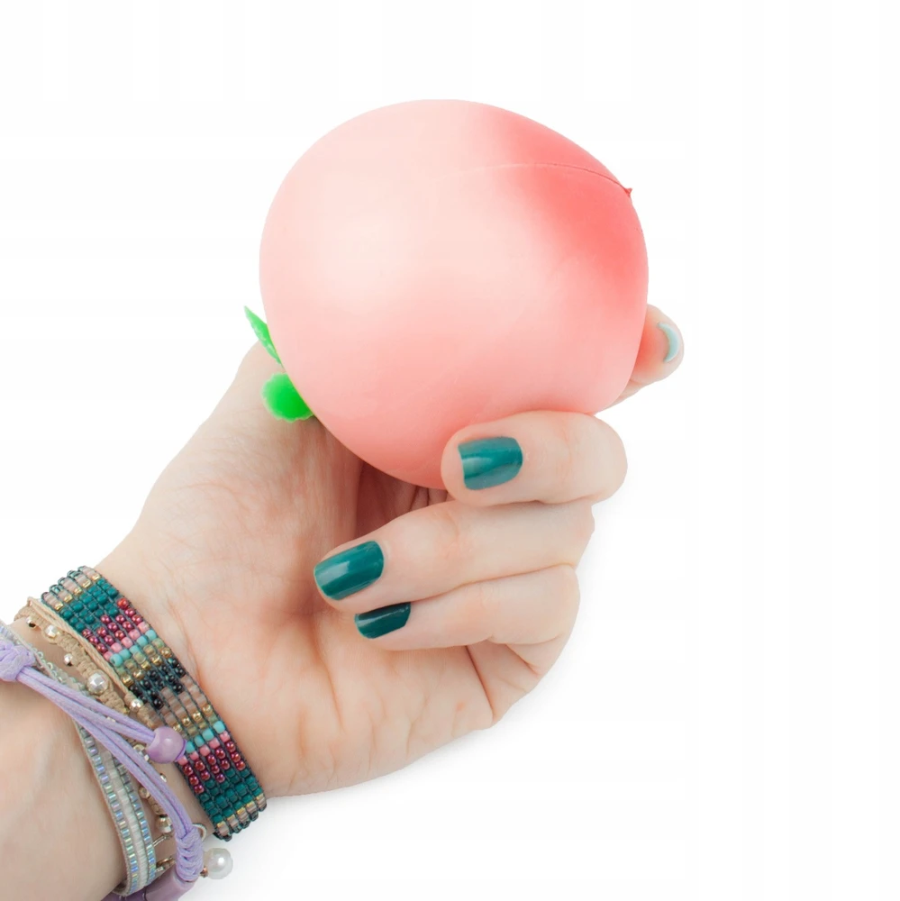Squishysquishies ANTISTRESAS MAŽAS, prigludęs PEACH 9 cm JAUTINIS ŽAISLAS