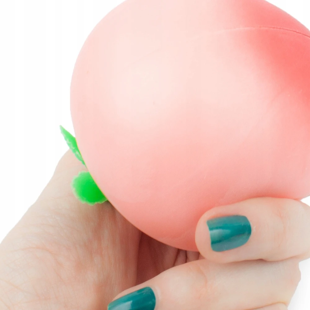 Squishysquishies ANTISTRESAS MAŽAS, prigludęs PEACH 9 cm JAUTINIS ŽAISLAS