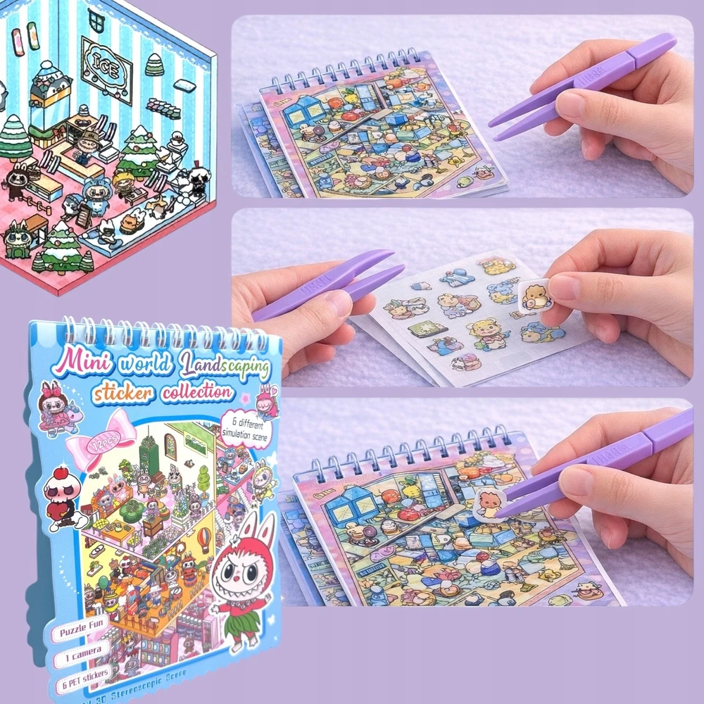 SquishySquishies CREATIVE PREMIUM rinkinys Iškarpų albumas HOUSES Lipdukai 1440 Scenes 24 + BONUS