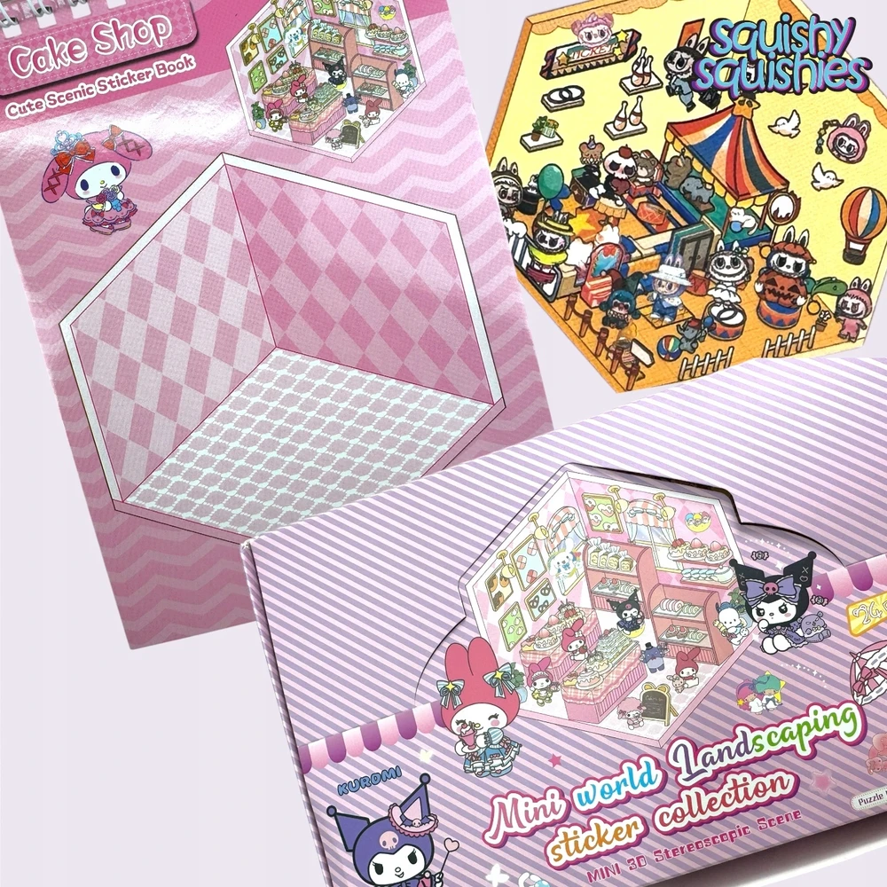 SquishySquishies CREATIVE PREMIUM rinkinys Iškarpų albumas HOUSES Lipdukai 1440 Scenes 24 + BONUS