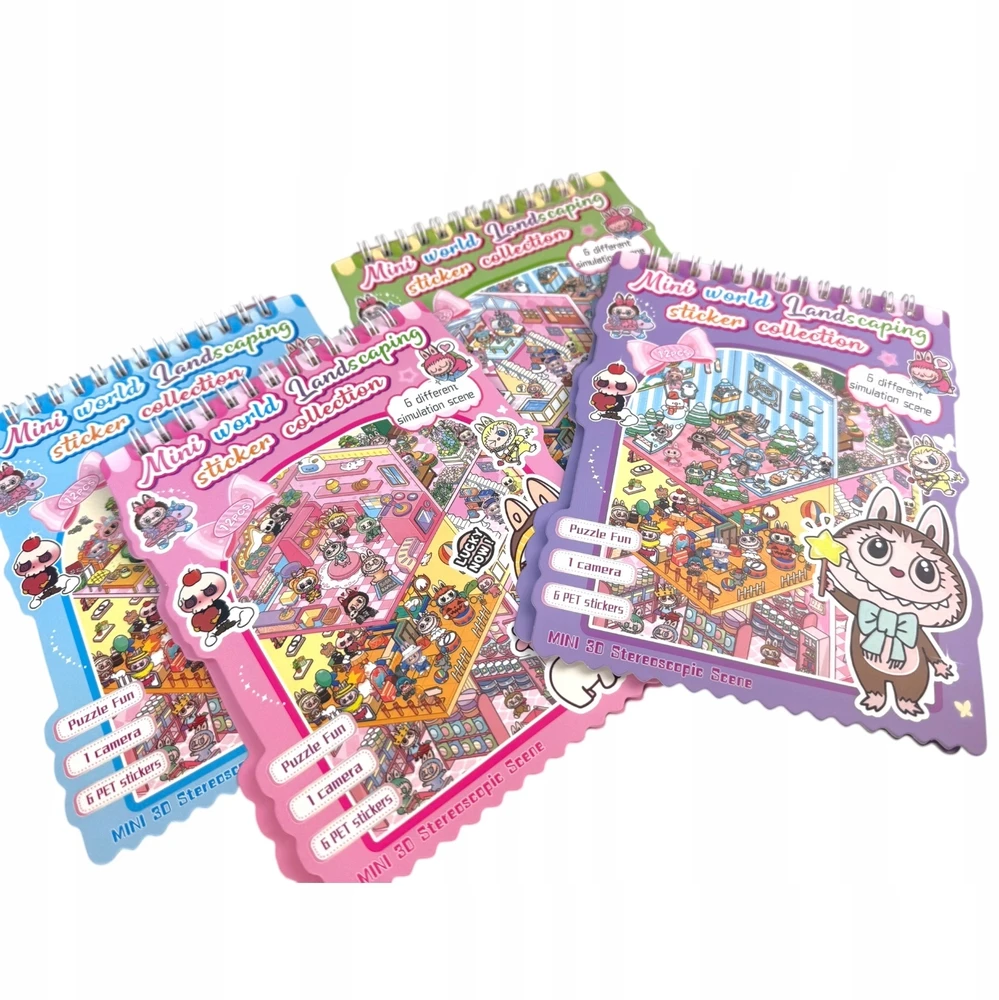 SquishySquishies CREATIVE PREMIUM rinkinys Iškarpų albumas HOUSES Lipdukai 1440 Scenes 24 + BONUS