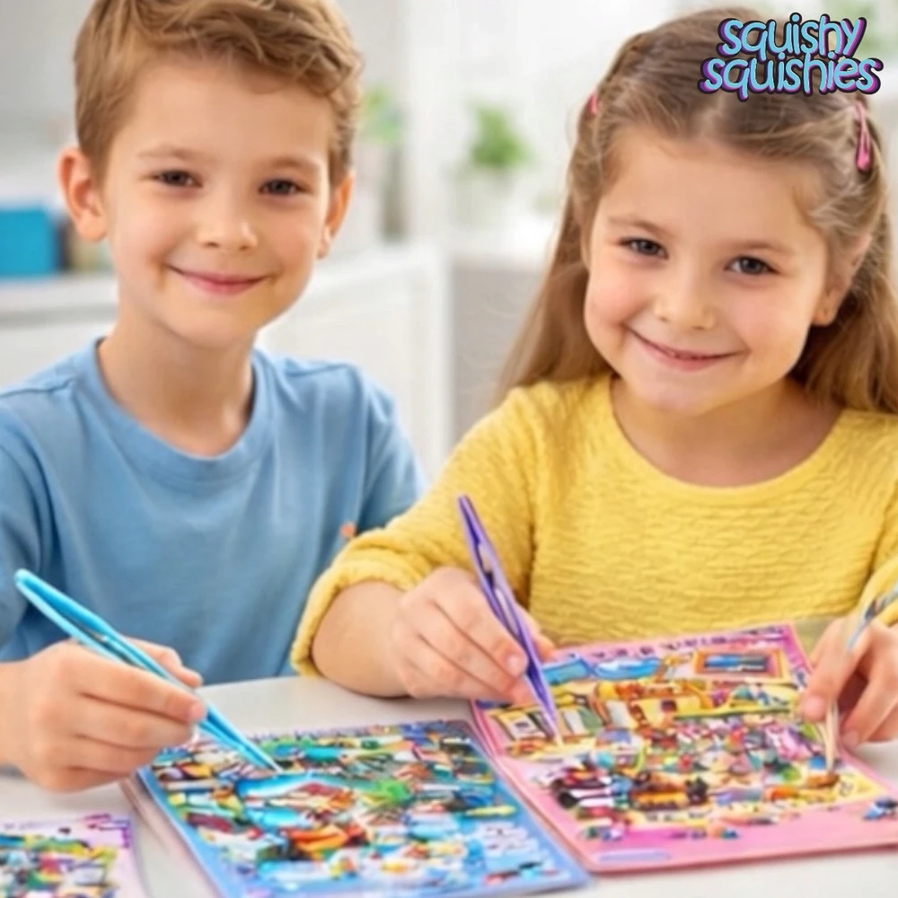 SquishySquishies CREATIVE PREMIUM rinkinys Iškarpų albumas HOUSES Lipdukai 1440 Scenes 24 + BONUS