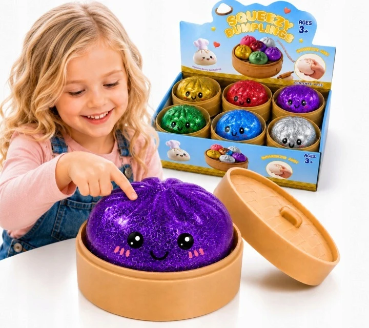 SquishySquishies Didelis Squishy Dumpling XXL, antistresinis Slow Rising koldūno rankena