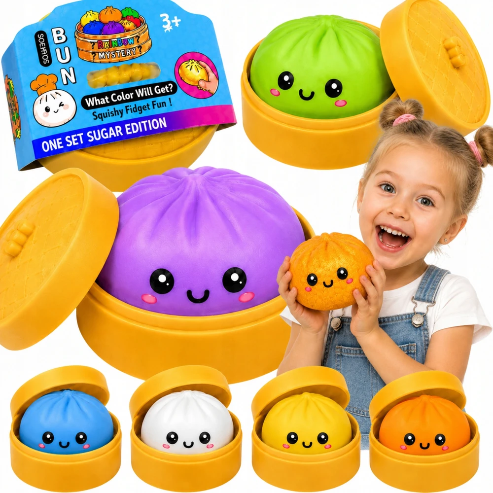 SquishySquishies Didelis Squishy Dumpling XXL, antistresinis Slow Rising koldūno rankena