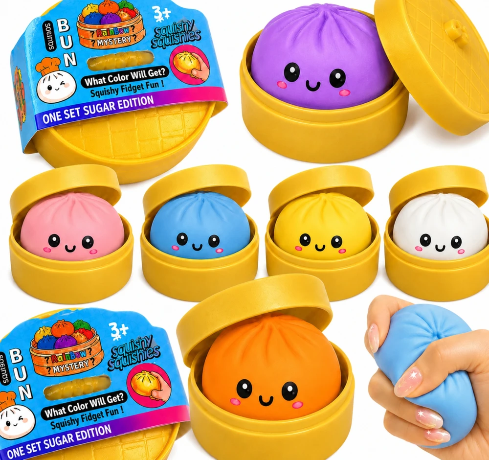 SquishySquishies Didelis Squishy Dumpling XXL, antistresinis Slow Rising koldūno rankena