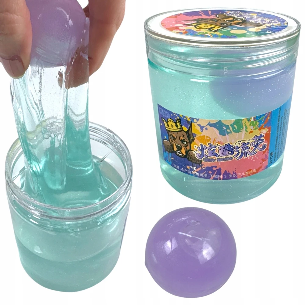 SquishySquishies JAR OF SLIME RUNNING galactic in in the PLASTIC MASS sensorinis IS